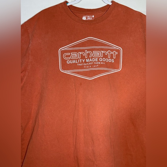 Carhartt Loose Fit T- Shirt Men's Size XLarge Orange - Picture 5 of 8